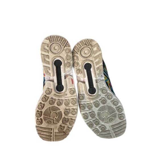 Adidas ZX Flux Rainbow Multi Color Lace Up Low Top Sneakers Mens Sz 7 - Picture 3 of 10